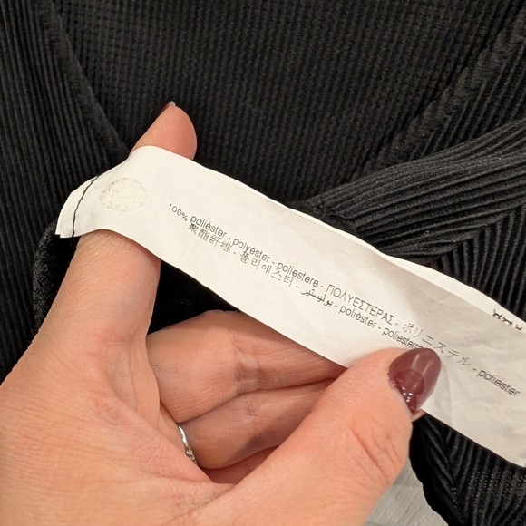 Zara Black Ruched Crop Top - Picture 9 of 9